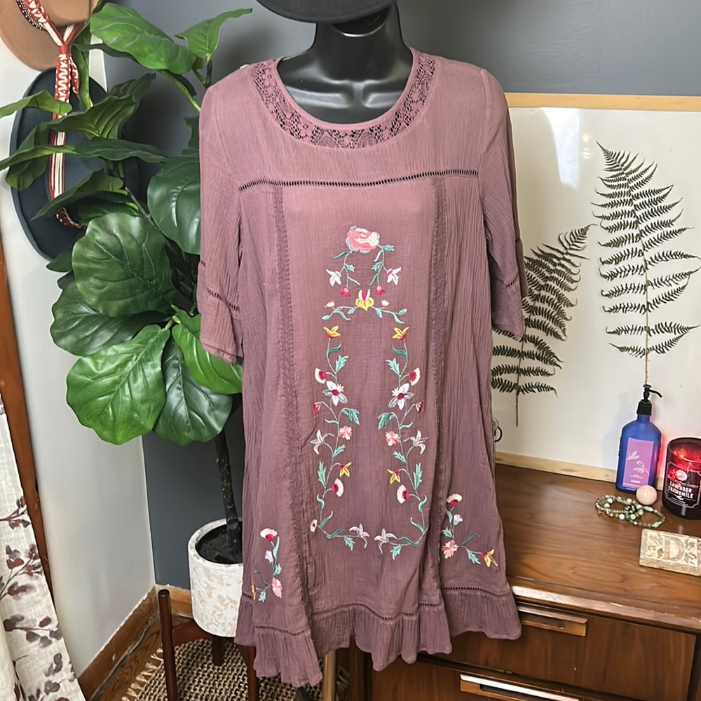 NEW Oddy Boho Embroidered Dress